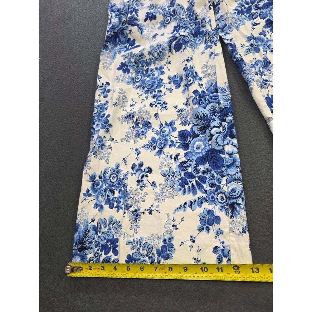 MAEVE The Colette Printed Linen Blend Crop Wide-Leg Pants Women's 8 A011123 - Picture 4 of 14
